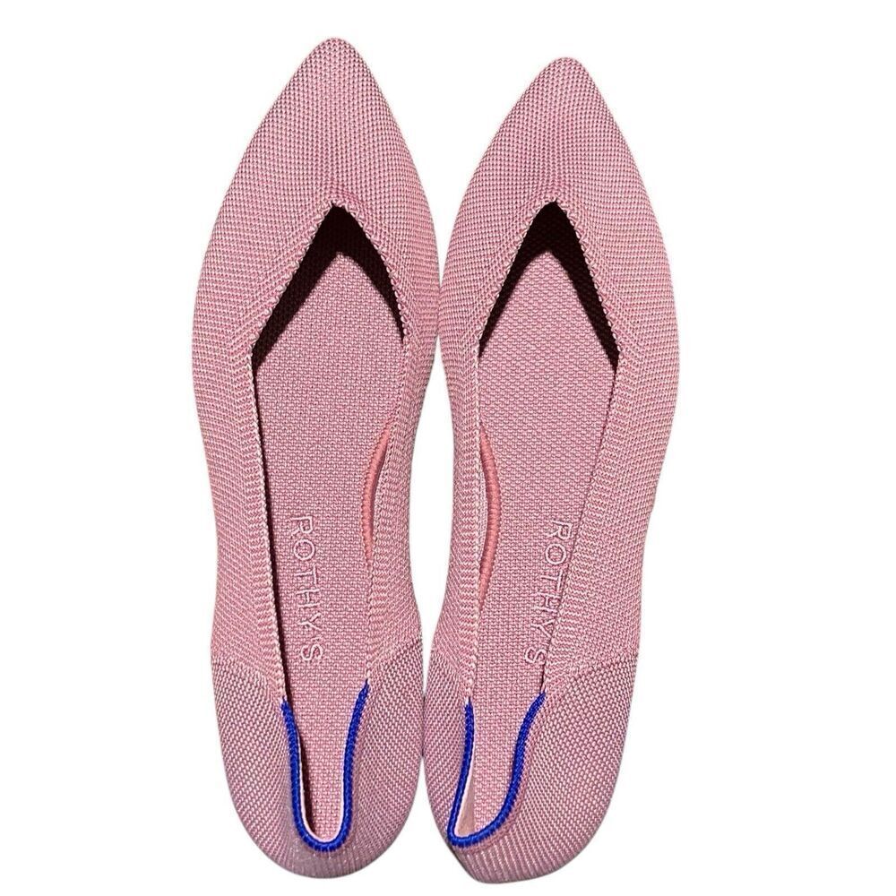 Rothys Flats Womens 8 Pink The Point Slip On Shoes Rosebud Washable Knit Spring - Picture 10 of 10